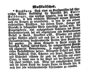Augsburger Abendzeitung, No. 122. Wednesday May 4th 1881. Screenshot © Susanne Wosnitzka